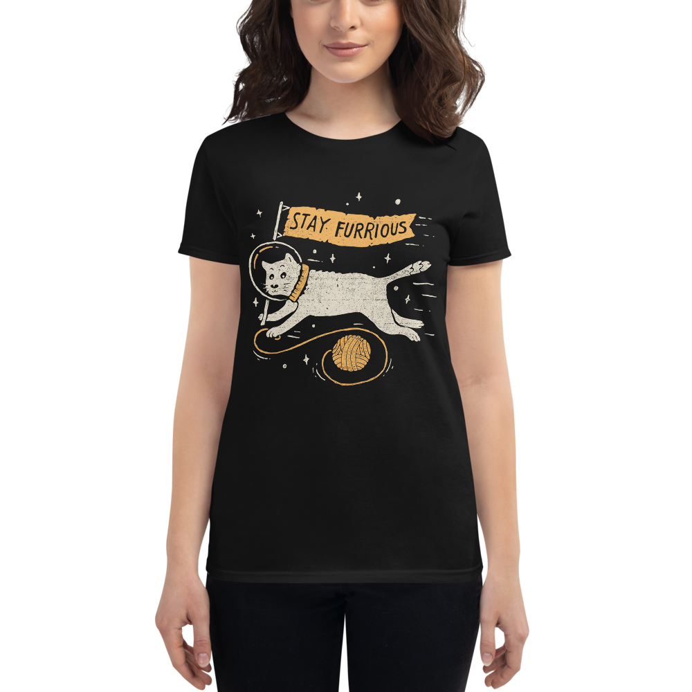 Stay Furrious Women's Fitted T-Shirt