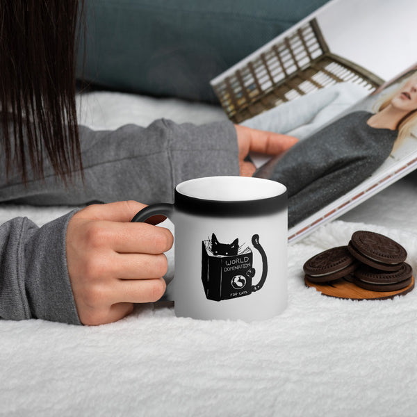 Cat Domination Matte Black Magic Mug