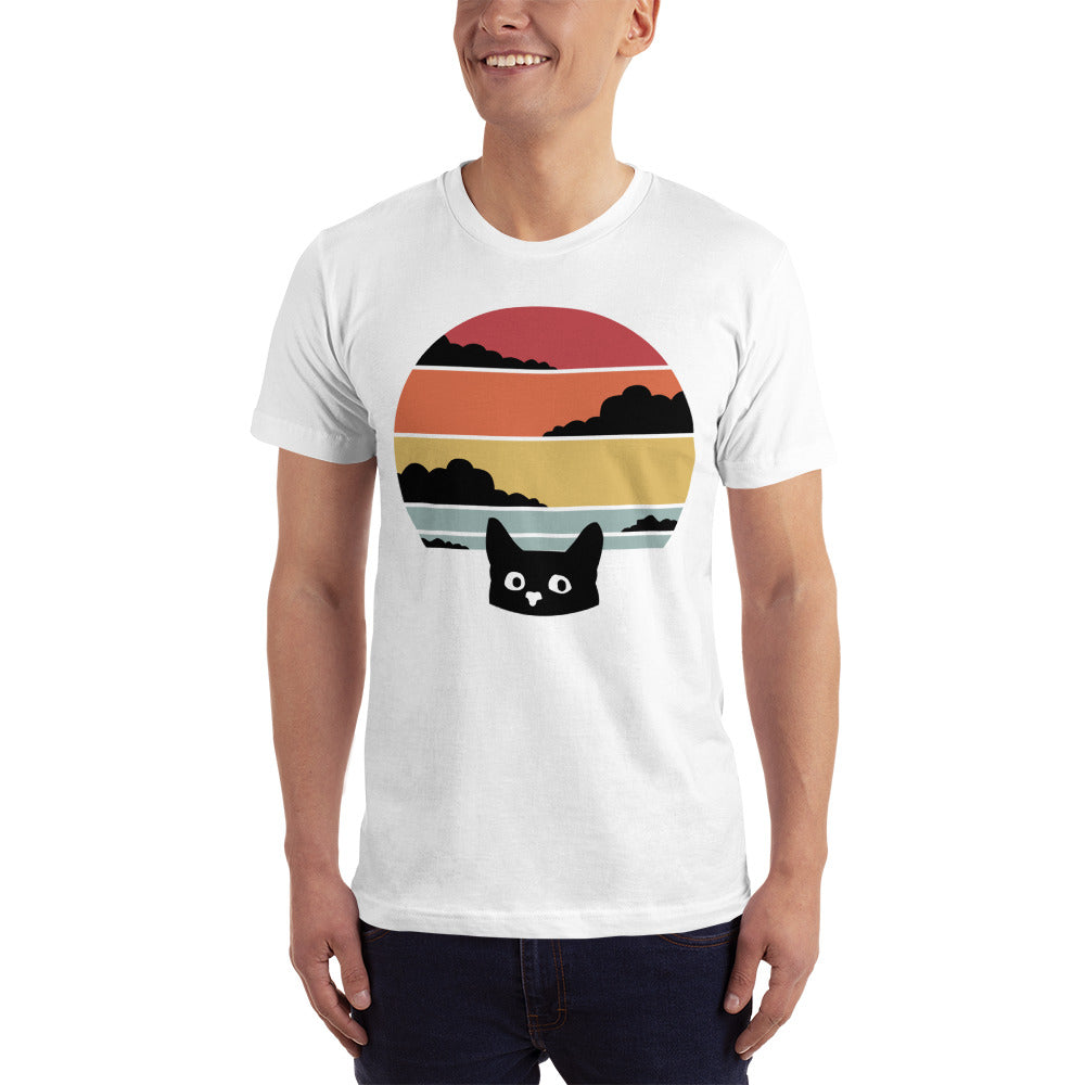 Cat Circle Retro Style T-Shirt