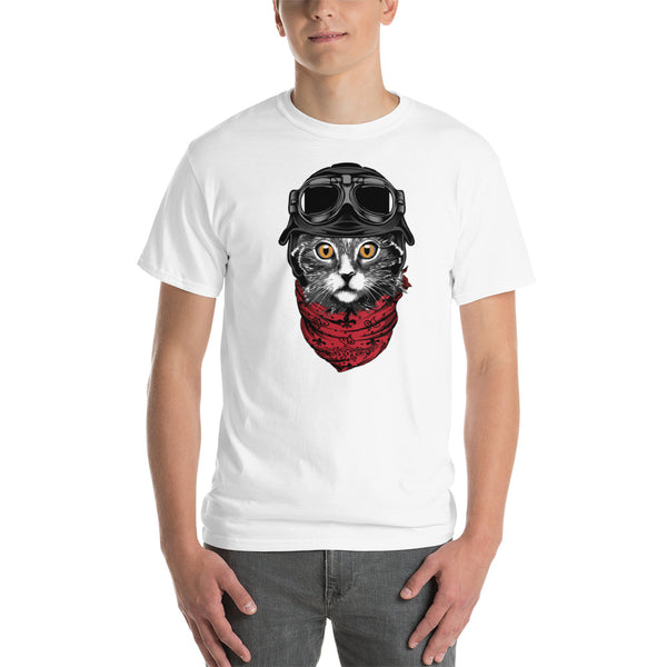 Cat Biker Short Sleeve T-Shirt